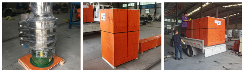 全不銹鋼振動篩包裝，裝箱，裝車。