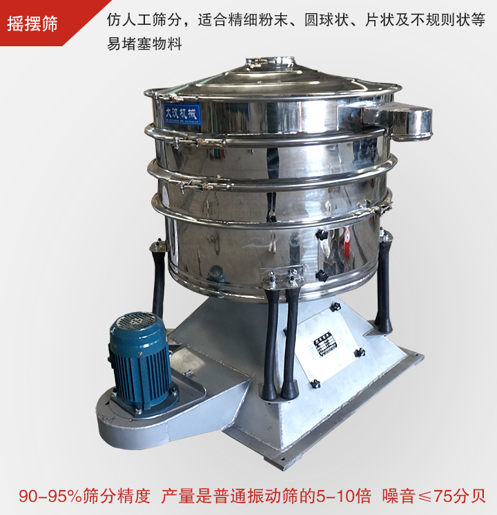 搖擺篩仿照人工篩分，可滿足高精度、高產(chǎn)量篩分要求