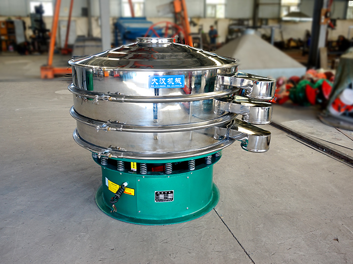 振動(dòng)篩粉機(jī)是一種高精的篩分機(jī)械，可用于粉末，液體以及顆粒狀物料的篩分，分級(jí)。