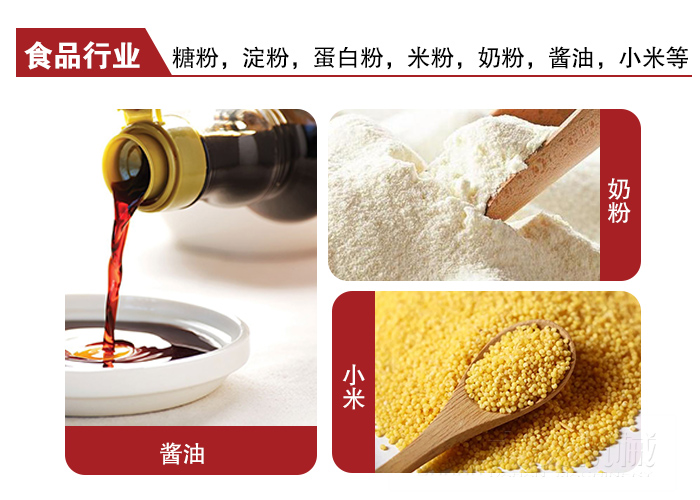 全不銹鋼食品振動篩可用于糖粉，小米，淀粉，蛋白粉，米粉，奶粉，醬油等物料