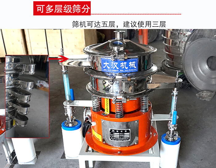 氣體波阿虎振動(dòng)篩篩機(jī)可達(dá)五層，三層較為常用